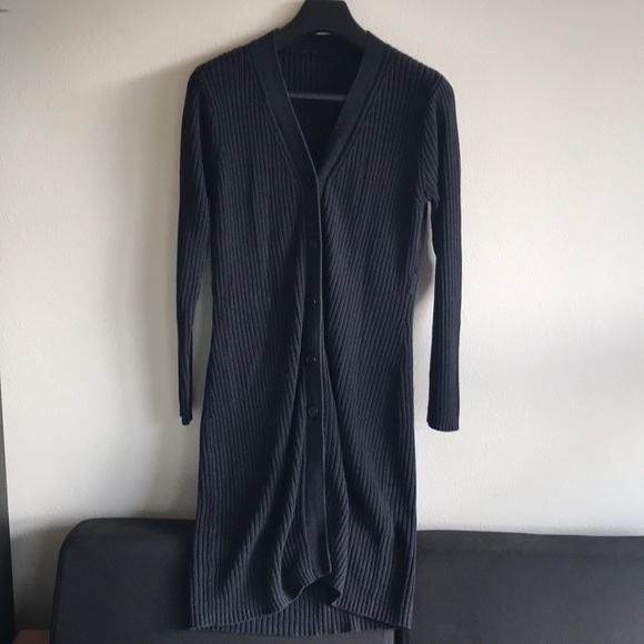 Long Knit Cardigan Sweater or Dress with belt loops Size M - Picture 1 of 8